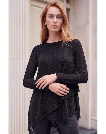 Roman Roman Shimmer Asymmetric Top