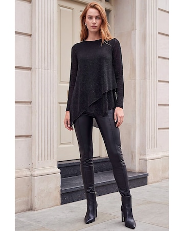 Roman Roman Shimmer Asymmetric Top