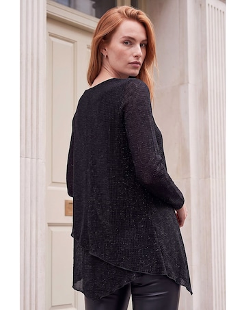 Roman Roman Shimmer Asymmetric Top
