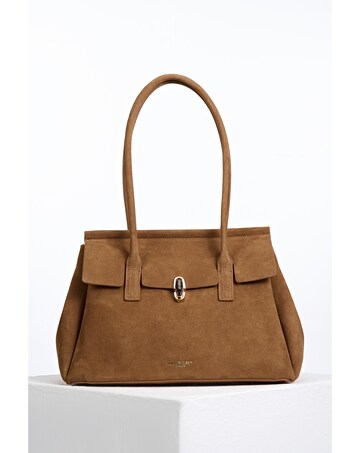 Luella Grey Natalia Tan Suede Tote Bag
