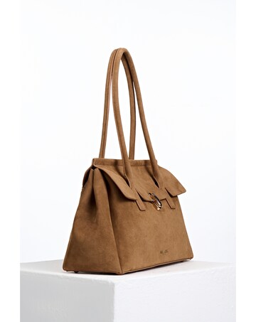 Luella Grey Natalia Tan Suede Tote Bag