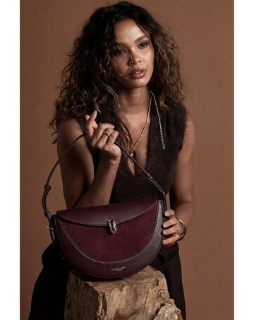 Luella Grey Angelina Black Cherry Multiway Shoulder Saddle Bag