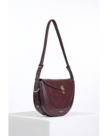 Luella Grey Angelina Black Cherry Multiway Shoulder Saddle Bag