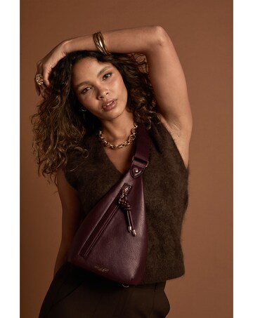 Luella Grey Darla Black Cherry Sling Crossbody