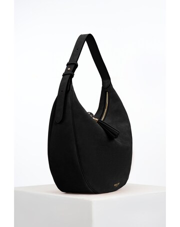 Luella Grey Theodora Black Suede Scoop Hobo