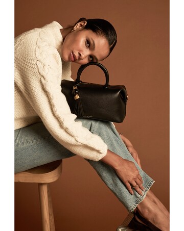 Luella Grey Alessia Black Bowler Tote
