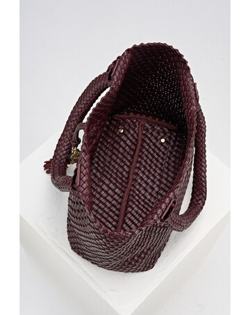 Luella Grey Saskia Black Cherry Woven Tote