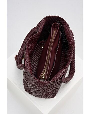 Luella Grey Saskia Black Cherry Woven Tote