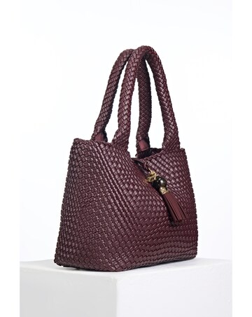 Luella Grey Saskia Black Cherry Woven Tote
