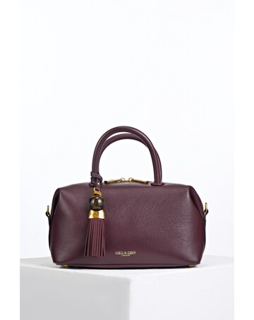 Luella Grey Alessia Black Cherry Bowler Tote