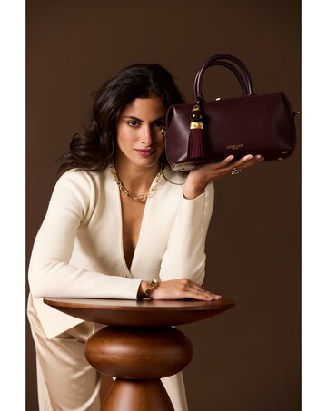 Luella Grey Alessia Black Cherry Bowler Tote