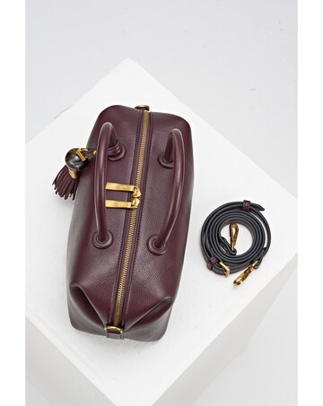 Luella Grey Alessia Black Cherry Bowler Tote