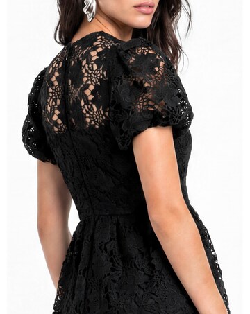 Lovedrobe Floral Lace Puff Sleeve Dress