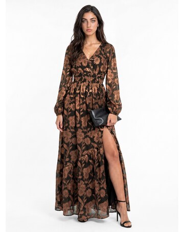 Lovedrobe Jacquard Tie Back Maxi Dress