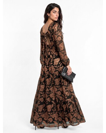 Lovedrobe Jacquard Tie Back Maxi Dress