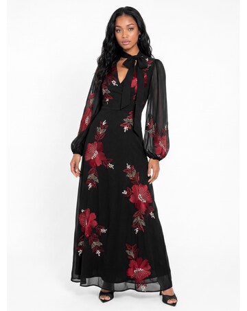 Maya Deluxe Embroidered Maxi Dress