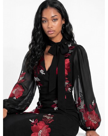 Maya Deluxe Embroidered Maxi Dress
