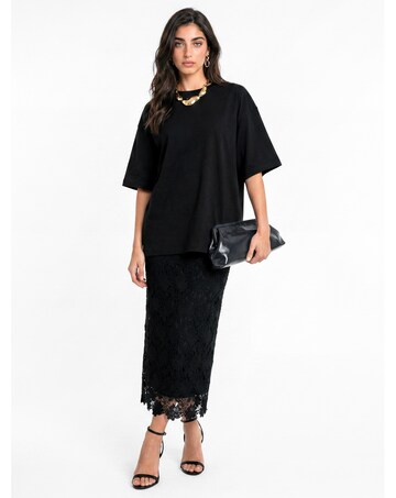 Lovedrobe High Waist Lace Midaxi Skirt