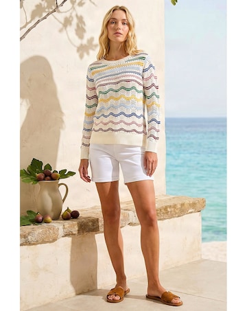 Roman Stripe Wave Knit Jumper