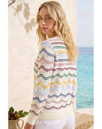 Roman Stripe Wave Knit Jumper