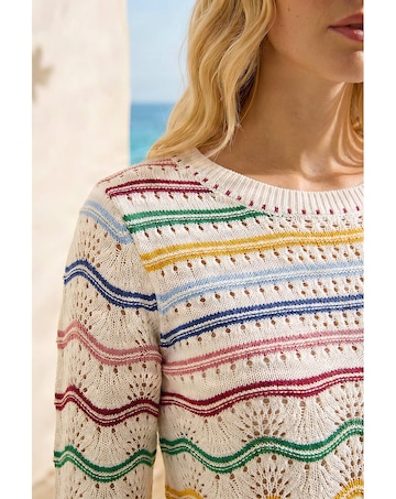 Roman Stripe Wave Knit Jumper
