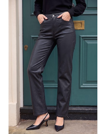 Roman Denim Coated Straight Leg Jean