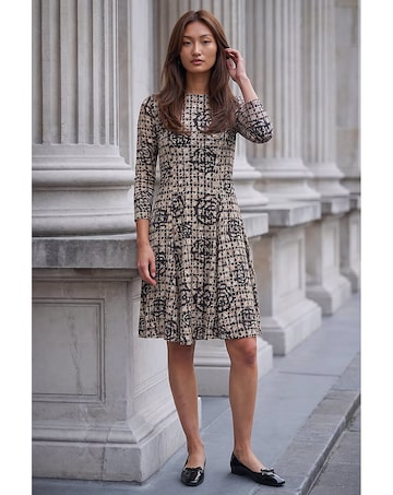 Roman Rose Burnout Lace Dress