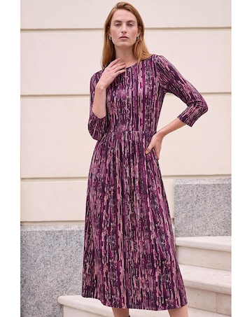 Roman Abstract Print Stretch Midi Dress