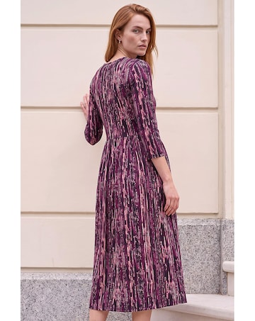 Roman Abstract Print Stretch Midi Dress
