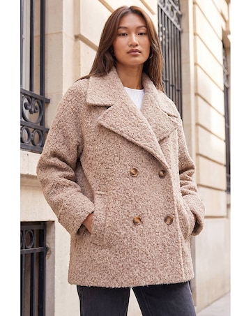 Roman Textured Double Breasted Coat