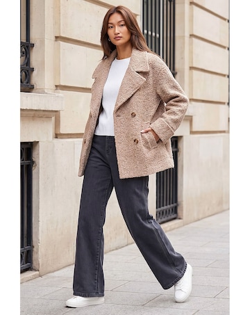 Roman Textured Double Breasted Coat