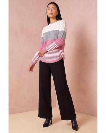 Roman Textured Stripe Knitted Jumper