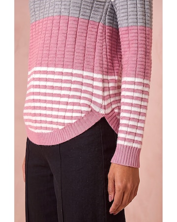 Roman Textured Stripe Knitted Jumper