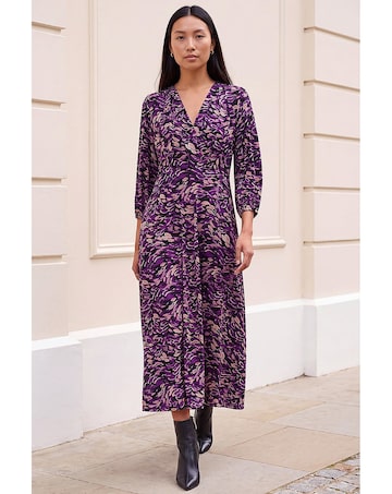 Roman Abstract Print Midi Dress
