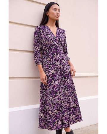 Roman Abstract Print Midi Dress