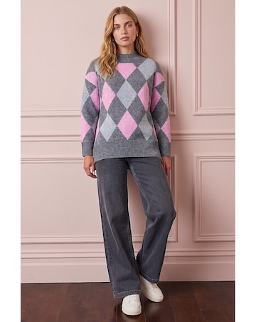 Roman Diamond Argyle Knit Jumper