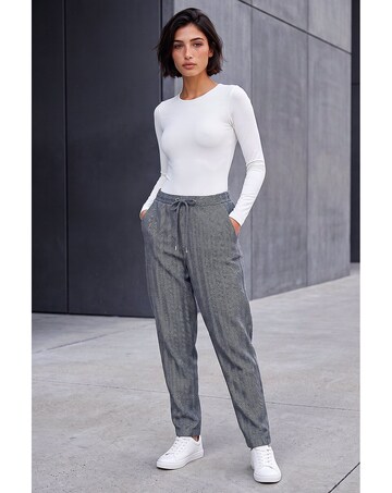 Roman Petite Herringbone Stretch Trouser