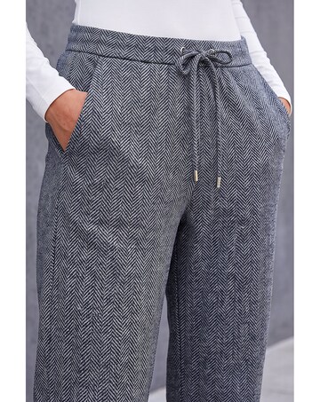 Roman Petite Herringbone Stretch Trouser