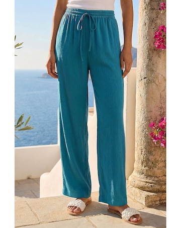 Roman Textured Wide Leg Trouser