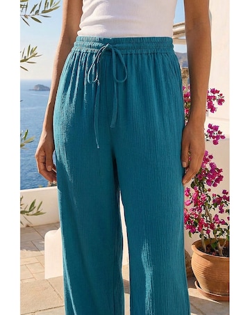 Roman Textured Wide Leg Trouser