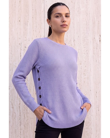Roman Textured Curved Hem Jumper