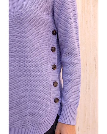 Roman Textured Curved Hem Jumper