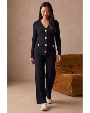 Roman Rib Knitted Trouser