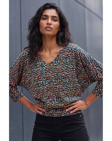 Roman Abstract Bubble Hem Top