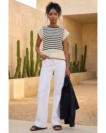 Roman Stripe Knitted Top