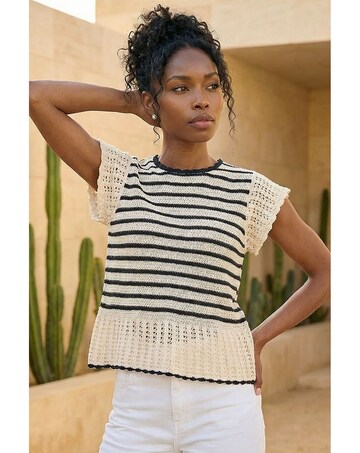 Roman Stripe Knitted Top
