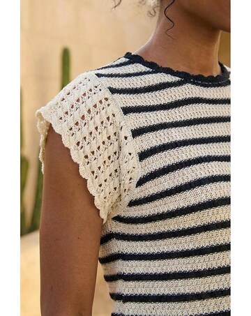 Roman Stripe Knitted Top