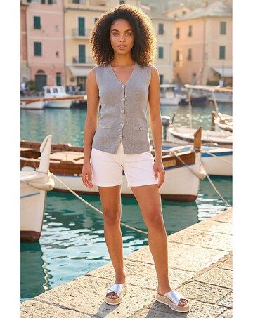 Roman Dusk Buttoned Knit Waistcoat