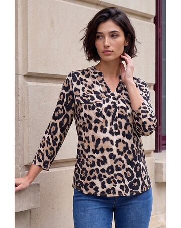 Roman Petite Animal Button Top