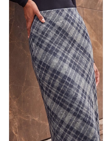 Roman Check Shadow Panel Skirt